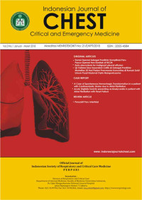 Image of Jurnal: Indonesian journal of chest critical and emergency medicine
