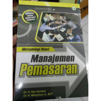 Image of Metodologi Riset Manajemen Pemasaran